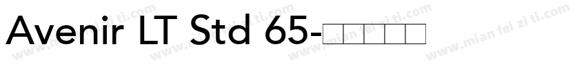 Avenir LT Std 65字体转换